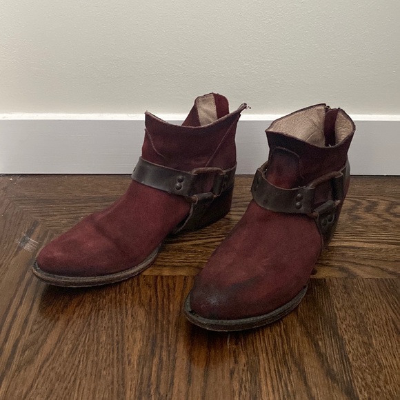 Freebird by Steven Shoes - Freebird by Steve Madden Burgundy Leather Booties